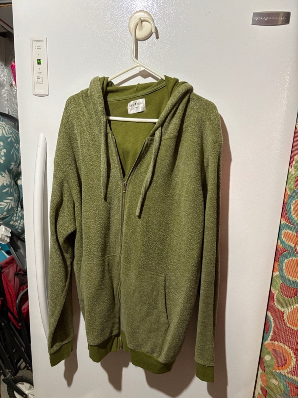 Soft Serve Clothing Olive Green Zip-Up Hoodie